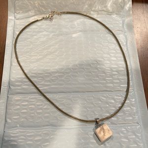 NEW white pendant cord necklace